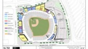 Rendering of downtown ballpark