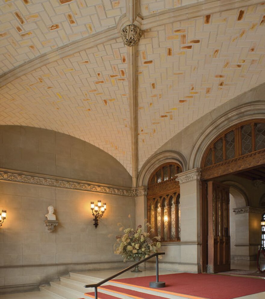 The Guastavino touch also extened to palaces of a more private sort. Pictured here is the entrance hall of the famous Biltmore Estate in Asheville, N.C.