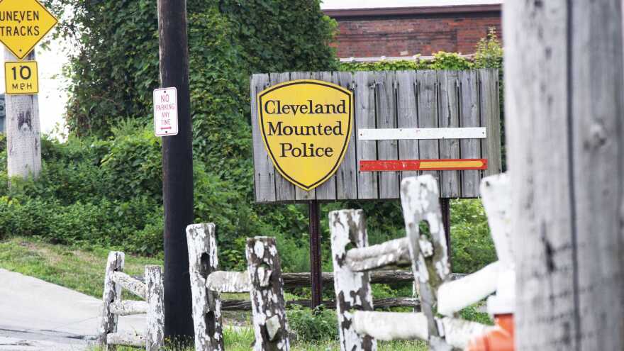 Cleveland built stables and facilities for its mounted unit in 1948. [Matthew Richmond / ideastream]