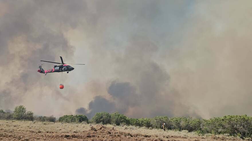 Photos of the Rocky Canyon Fire shared on the morning of Aug. 11, 2026.