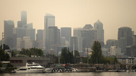 A smoky Seattle skyline is shown from N. Northlake Way on Tuesday, September 5, 2017.