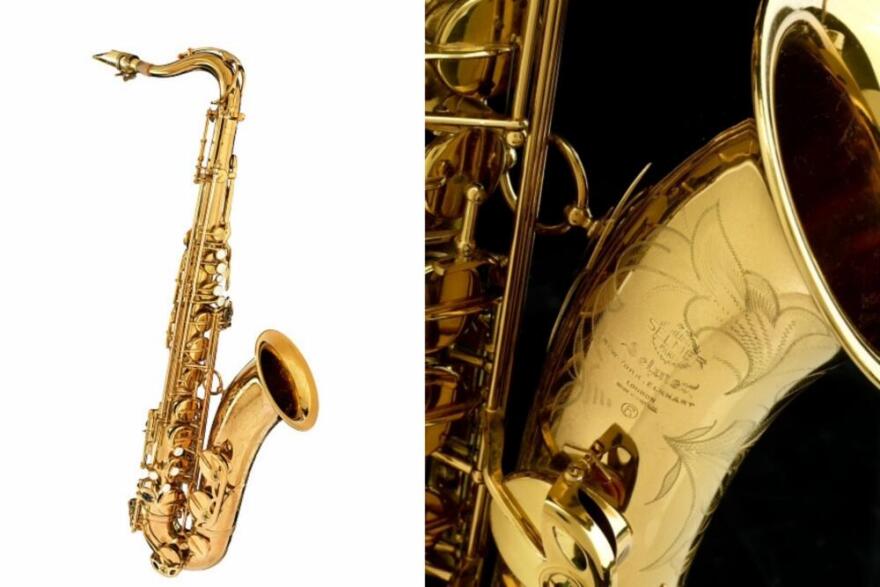 John Coltrane's saxophone. (Courtesy of the Smithsonian’s National Museum of American History,
Gift of Jowcol Music LLC)