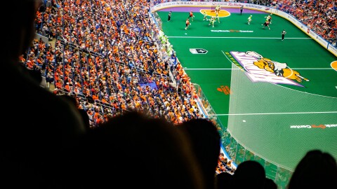 Buffalo Bandits fans watching Game 3 of the NLL Championship in Buffalo, NY on Saturday, May 24, 2025.
