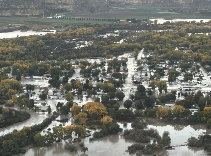 Flooding in Farmington, New Mexico.
