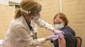 Dr. Rebecca Stone was among the first batch of frontline healthcare workers to be vaccinated on Christmas Eve at Cleveland Clinic Akron General.