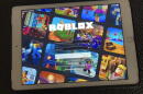 The gaming platform Roblox is displayed on a tablet, Oct. 30, 2021, in New York.  (Leon Keith/AP)