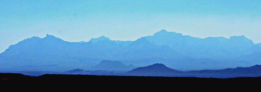  The Chisos Mountains arise out of the desert of Big Bend National Park