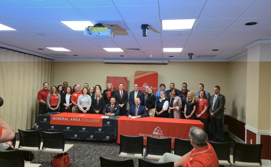 Mineral Area College and Southeast Missouri State University sign a Partnership Agreement giving students more access to educational and support services.