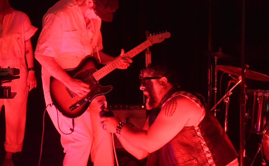 Darklord and the Goons performing live in WNIJ's Studio A