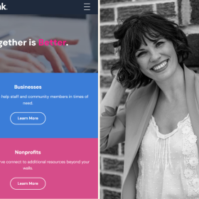 Abigail McKiernan started the "Spark in the Dark" Facebook group during a rough time in her own life. It's blossomed into HelpLink, a platform for people to help each other through financial contributions. (Images courtesy of HelpLink and Abigail McKiernan)
