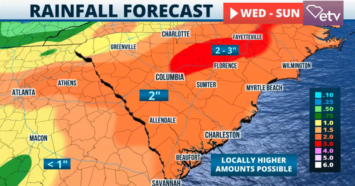 Stagnant weather: Flood risk to continue this week for South Carolina ...