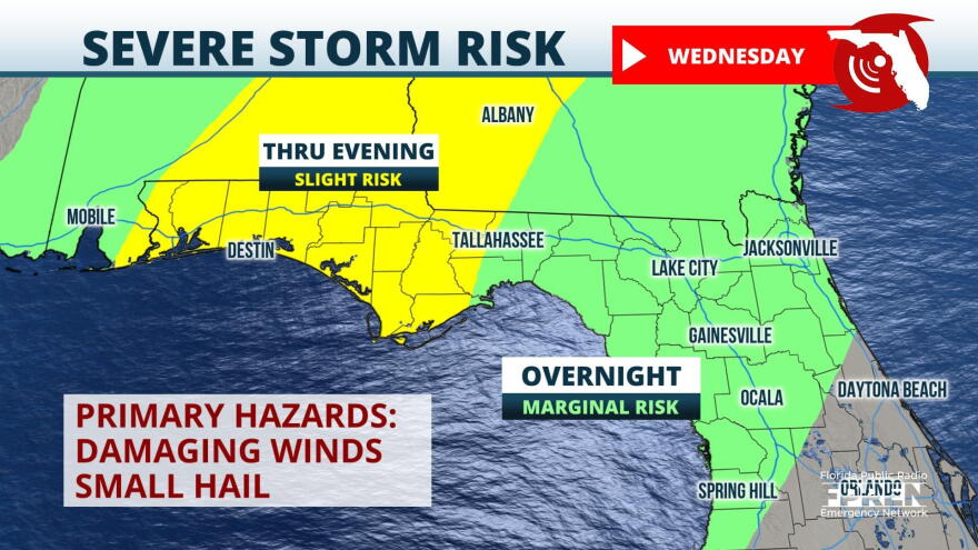 Storm Risk Wednesday night into Thursday