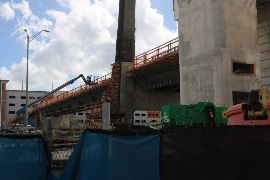 Construction continues on the new FIU bridge.