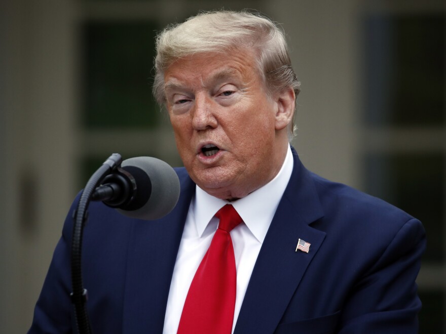 President Trump said Tuesday that he'll stop funding the World Health Organization "while a review is conducted" of its handling of the coronavirus pandemic.