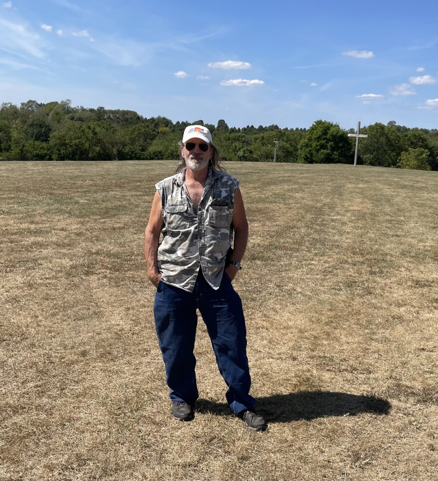 Servant Heart Farm Owner Joe Lycan-on the hill at Ichthus Main Stage