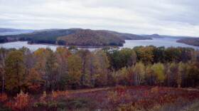 A view of the Quabbin Reservoir from the Enfield lookout (Ware,Mass.). Photo taken September, 1992.