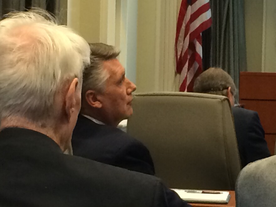 Mark Harris at hearings into allegations that his campaign committed election fraud.