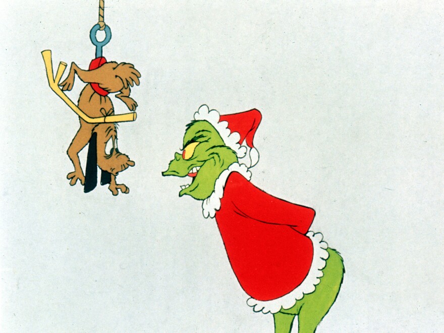 The Grinch and his dog. 