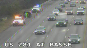 Transguide camera just north of downtown on U.S. 281 showed a gloomy commute on Jan. 27, 2025