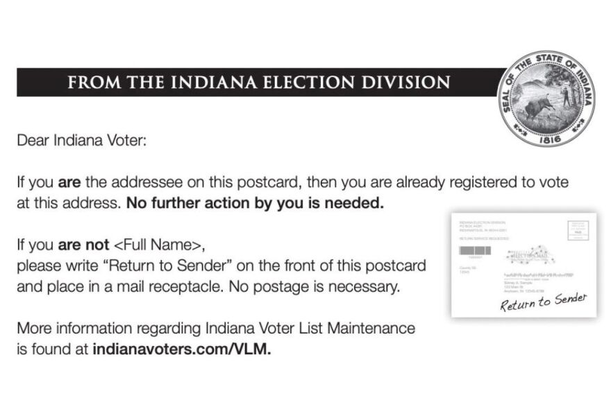 Voters will soon receive postcards seeking to ensure the accuracy of the statewide voter registration file.