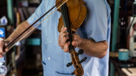 Grammy-award-winning Cajun punk musician Louis Michot plays the fiddle and sings in his houseboat studio in Arnaudville, Louisiana.
