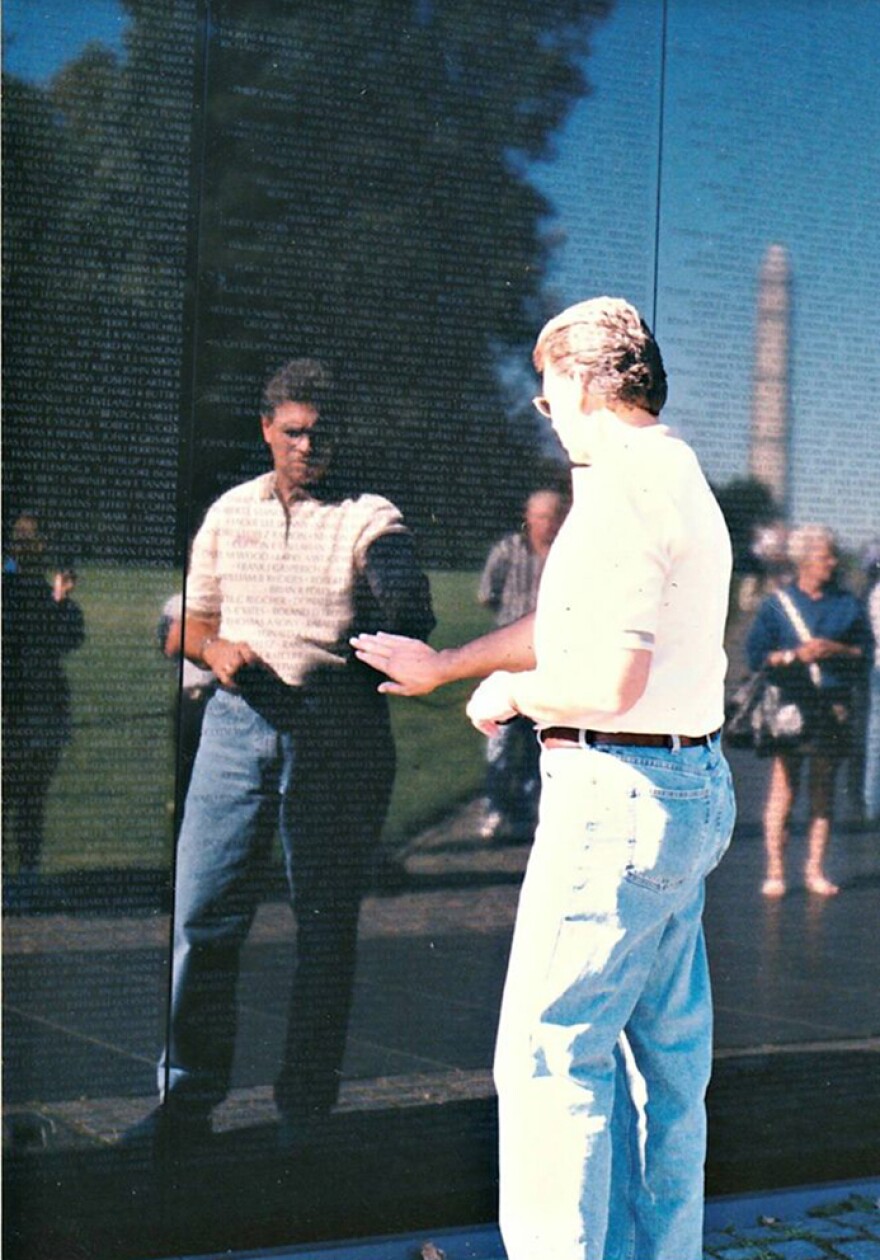 McGough on a visit to the Vietnam Veterans Memorial, in Washington, D.C., when he was in his late 40s. McGough died in 2014 of liver cancer that doctors traced to a hepatitis C infection he'd contracted from a blood transfusion during his military service in the Vietnam War.