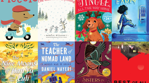 Covers of selected books including "The Gift of Everything," "Piccolo," "Too Early," "The Teach of Nomad Land" and "Best of All Worlds" are displayed.