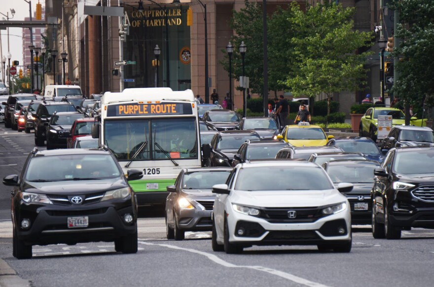 Traffic in Baltimore. (Daniel Zawodny/The Baltimore Banner)