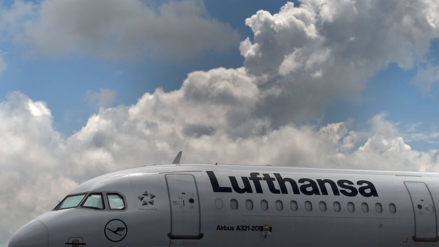 An Airbus aircraft of the German airline Lufthansa is parked at the Franz-Josef-Strauss airport in Munich, Germany, earlier this month.