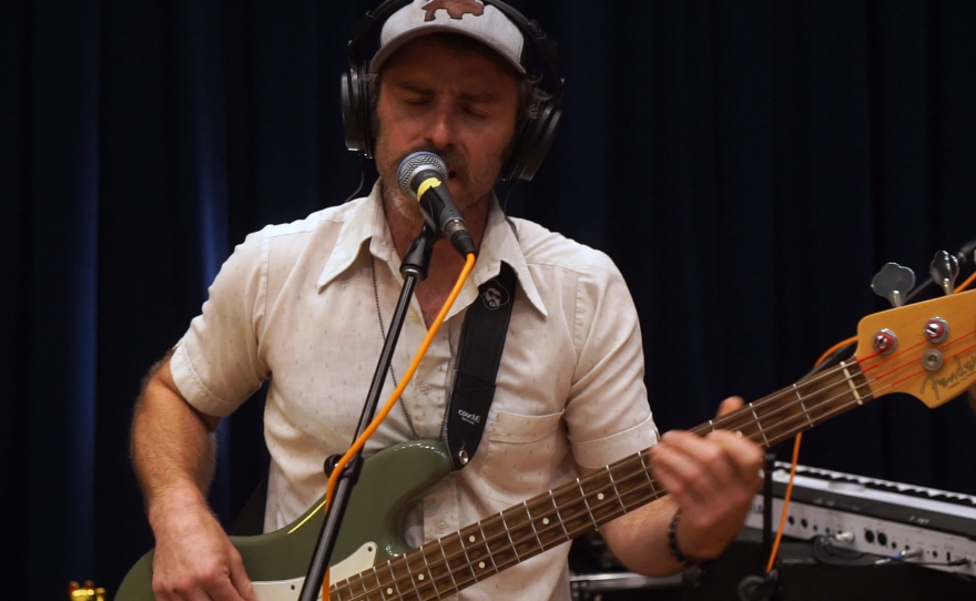 Miles Nielsen & The Rusted Hearts performing live in WNIJ's Studio A