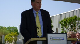 Rep. Larry Kissell speaking at an economic development announcement at Michelin North Armerica.