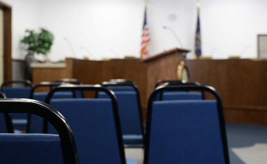 Council chambers in Hildale City Hall.
