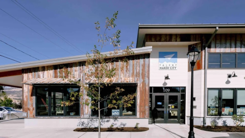 Talent Maker City's new building in downtown Talent, Oregon.