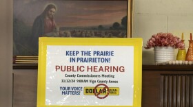 A sign in the basement of the Prairieton United Methodist Church.