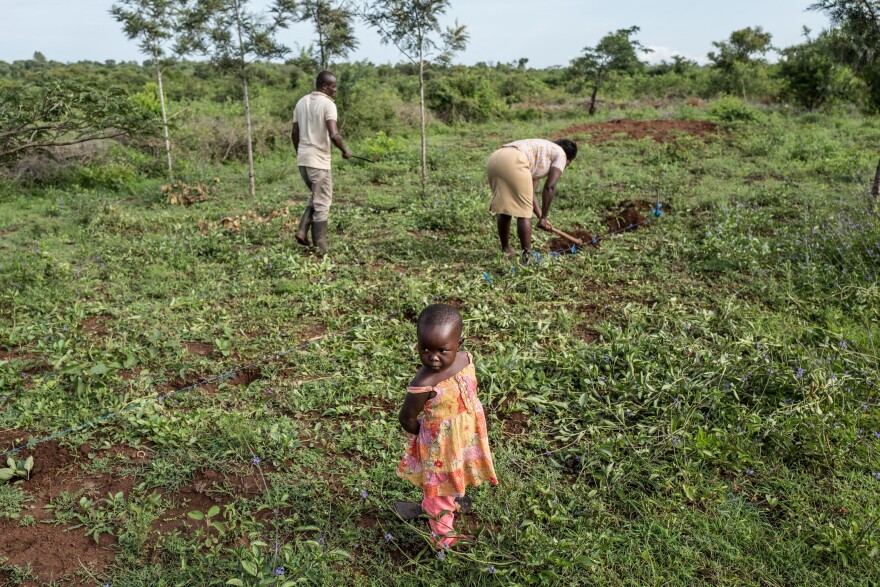 Otieno's 2-year-old daughter, Gloria, follows him everywhere. "She's my Daddy's girl," he says.