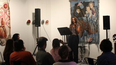 Cal Poly master’s student Katie Kelly told a rapt crowd at The Bunker SLO about her home’s mold infestation.