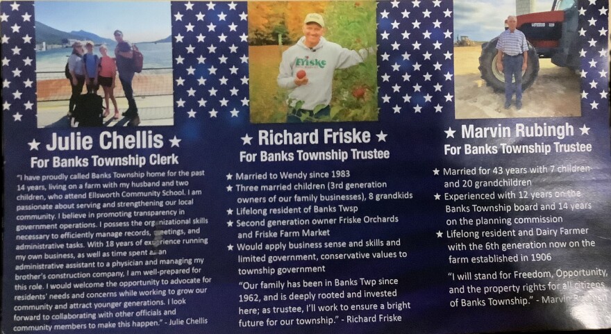 A campaign flyer from the 2024 election.