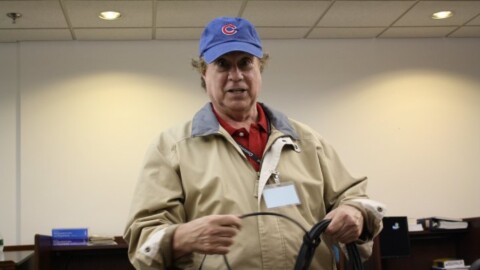 A file photo of radio journalist Mark Leitner during his years at the former WNED-AM