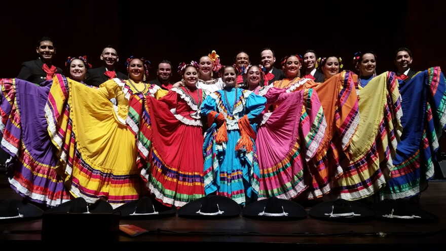 Guadalupe Dance Company, Belinda Menchaca at center in blue