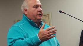 Lobbyist Jim Purucker testifies in committee on Tuesday, March 25, 2025.