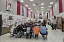 The Nevis Public School cafeteria is a busy place during the staggered lunch times between 11 a.m. and 1 p.m. school days. When not in use, a section of the cafeteria is used as a makeshift classroom.