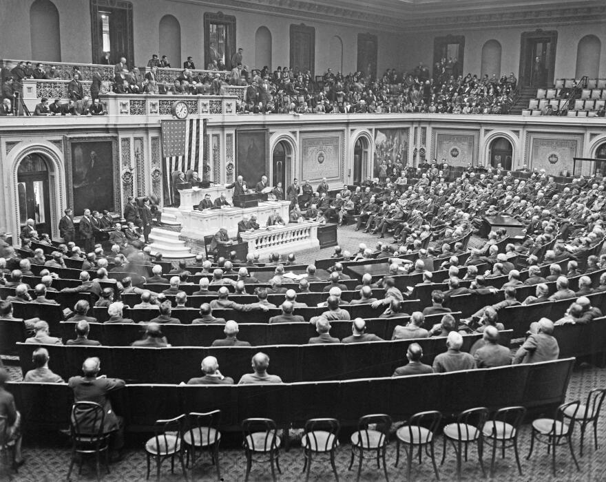 Congress in session, U.S. Capitol ca. 1929