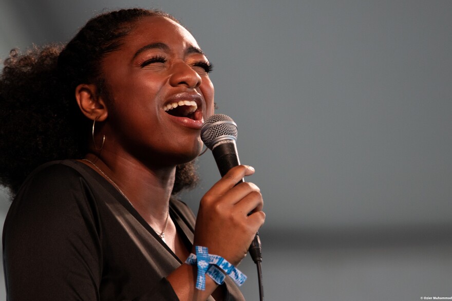 Samara Joy performs at the 2022 Newport Jazz Festival, which spanned from July 29 to July 31, in Newport, R.I.