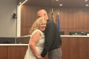 Holly Vukich and Eric Hoover tied the knot at the Wuakesha County Courthouse ahead of Valentine's Day.