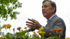 Answering questions from reporters, Governor Ned Lamont, speaks outside Hartford’s InterCommunity Health Care center during a press conference aimed a dispelling misinformation about how monkeypox is spread. There are now 28 reported cases of Monkeypox in Connecticut and more than 4,600 reported monkeypox cases across the United States.