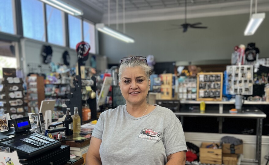 Bobbie Hanno of the Standin' On The Corner store says she plans to visit Winslow's new rumble strips.