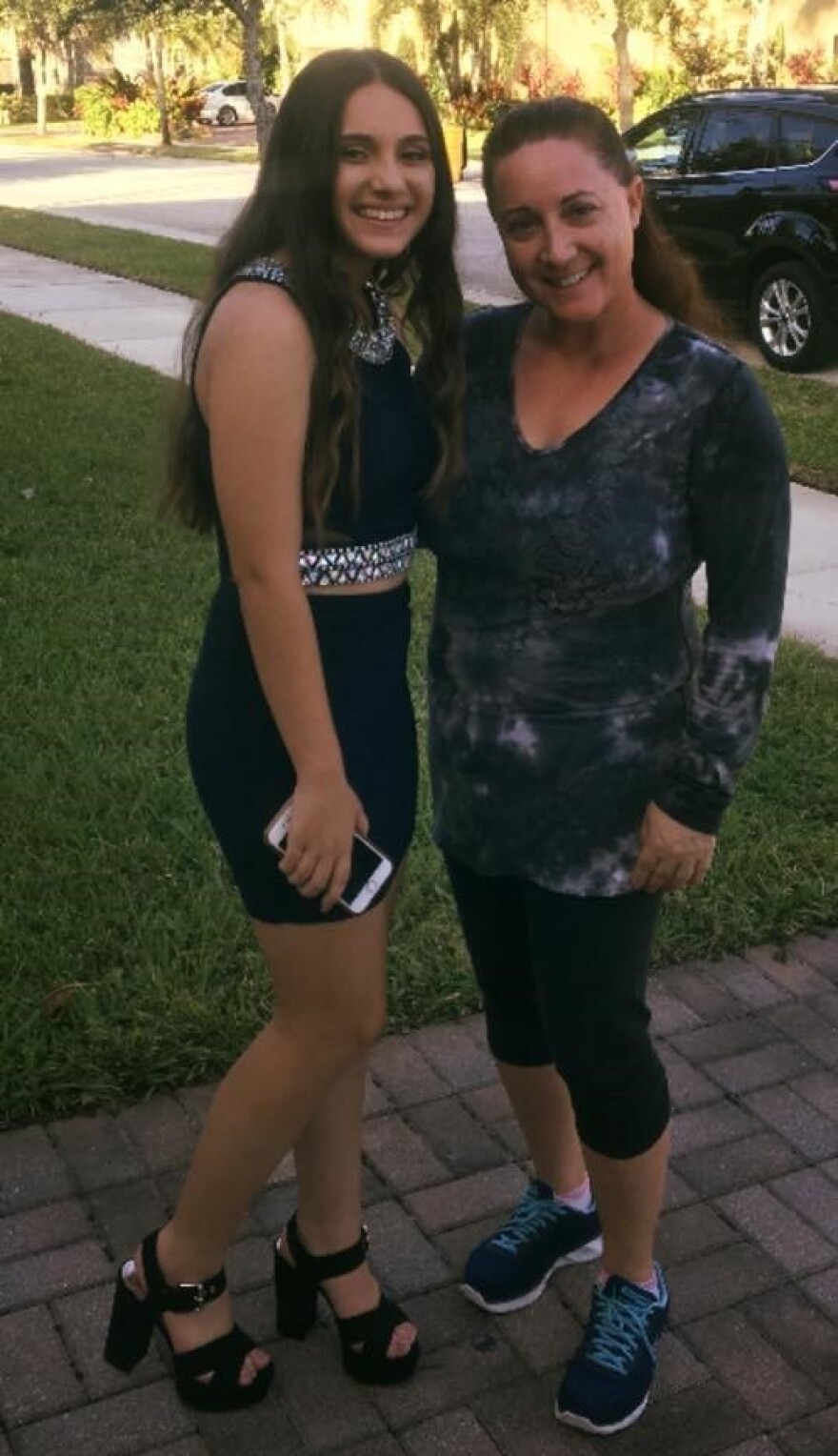 Lori Alhadeff, right, has been elected to the Broward County School Board in Florida, after her daughter Alyssa, left, was killed in February's Parkland shooting.