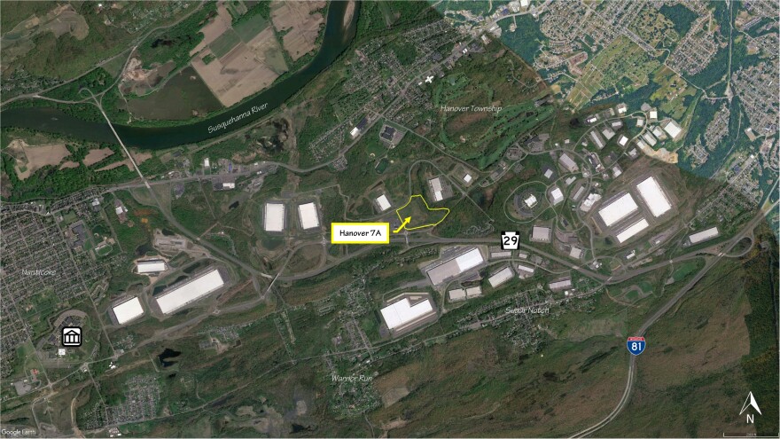 Map of where Earth Conservancy will develop a new recreational area in Hanover Twp. with an over $6 million grant from the state.
