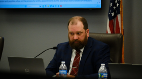 Joe Don Bobbitt, the Tarrant Appraisal District’s executive director and chief appraiser, preps to speak during a Nov. 3, 2025, meeting at the Tarrant Appraisal District Boardroom.