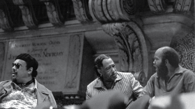 FILE: Charles Mingus, Duke Ellington and Willie Ruff (l-r).
